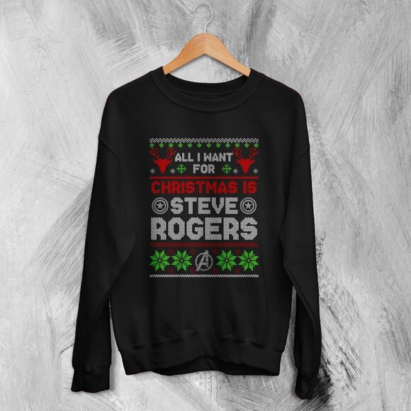 The Avengers Ugly Christmas Sweatshirt Steve Rogers Sweater Gift For Christmas17 - Picture 1 of 5